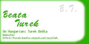 beata turek business card